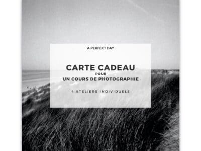carte cadeau pour un cours de photographie