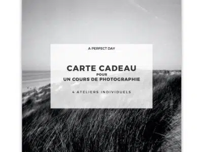 carte cadeau pour un cours de photographie