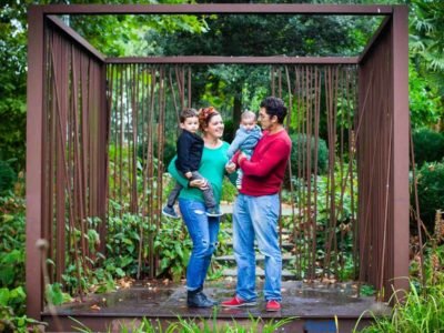 photo de famille au jardin des géants à lille