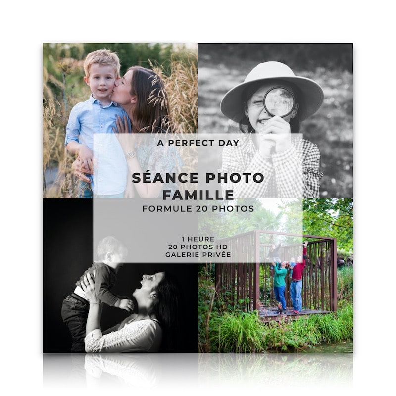 Séance photo famille d'une valeur de 189€, à réaliser en extérieur ou a domicile