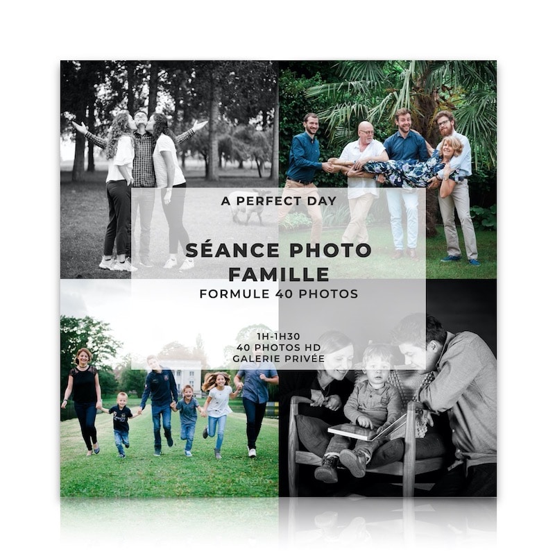 Seance photo famille d'une valeur de 239€