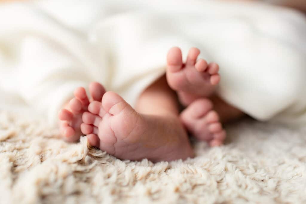 Photo de pieds de bébé