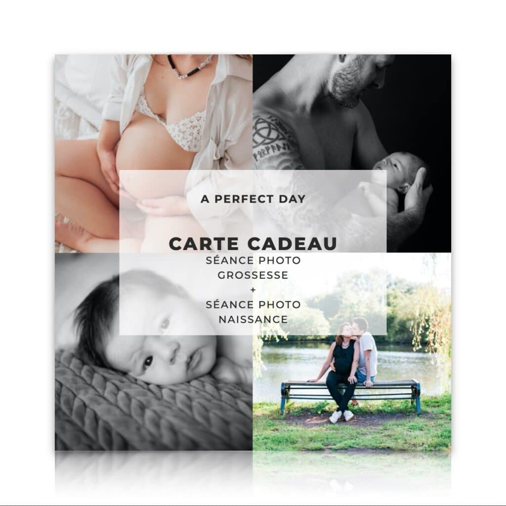 Carte cadeau pour une séance photo grossesse + une séance photo naissance