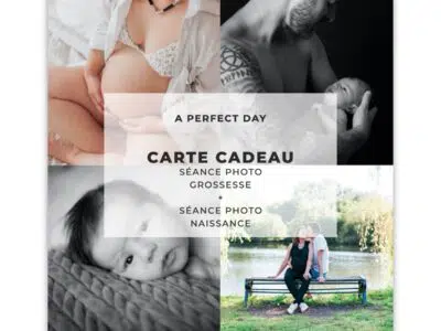 Carte cadeau pour une séance photo grossesse + une séance photo naissance