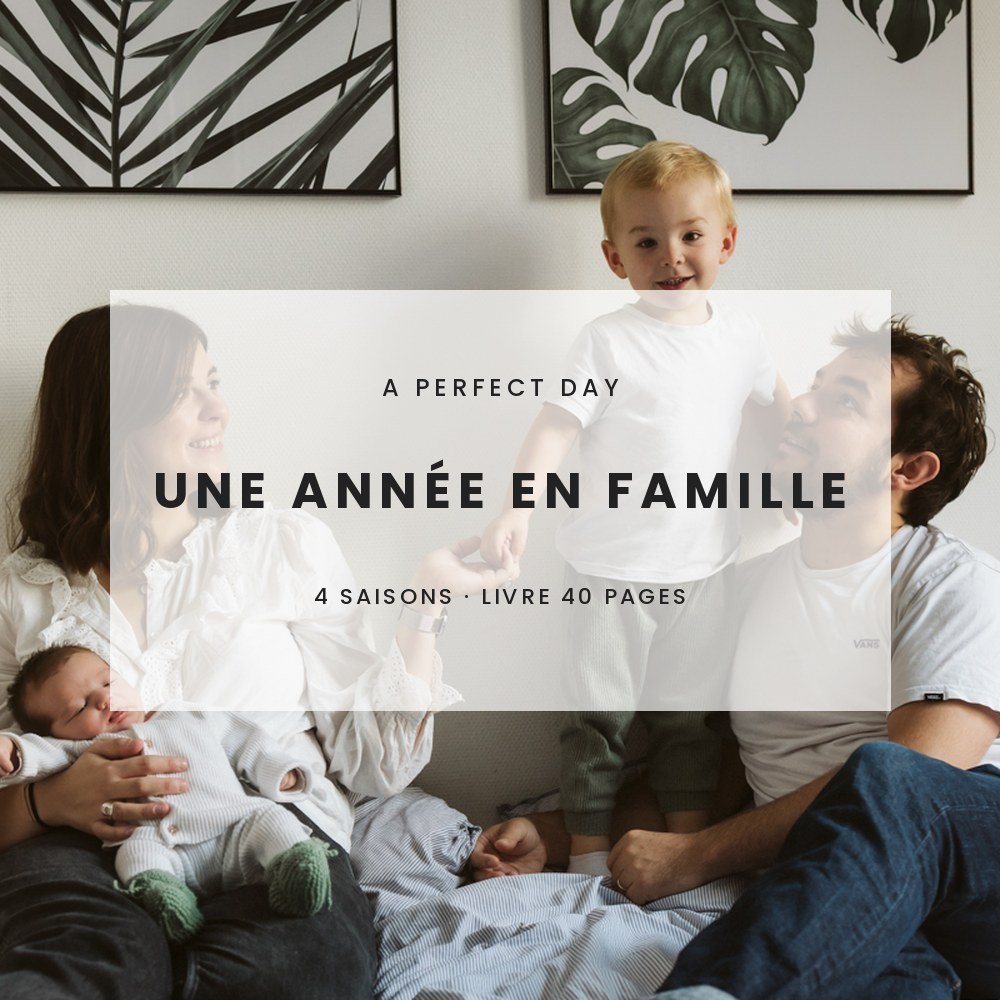 Une année en famille : 4 séances photo au fil des saisons et un livre de 40 pages